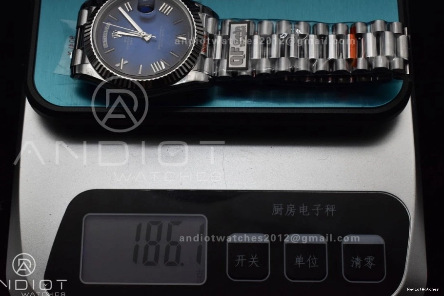 A2836 SS (Gain 40 Steel Black 724 on Edition Bracelet Blue Best Practical 904L Weight) DayDate V4 President Dial QF 1009